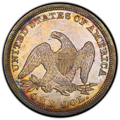 1846 $1 AU55 PCGS REV