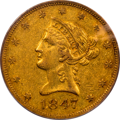 1847-O $10 New Orleans Liberty Head Eagle XF40 OGH PCGS CAC 