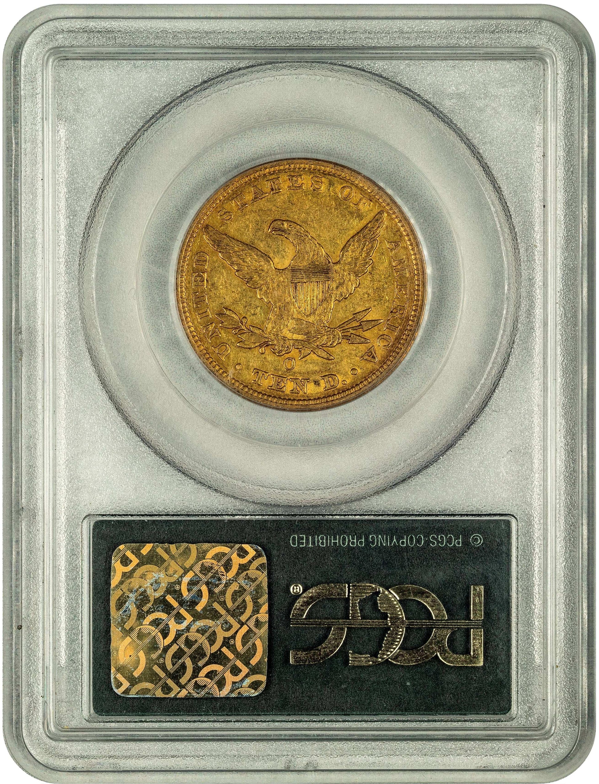 1847-O $10 New Orleans Liberty Head Eagle XF40 OGH PCGS CAC REVERSE HOLDER