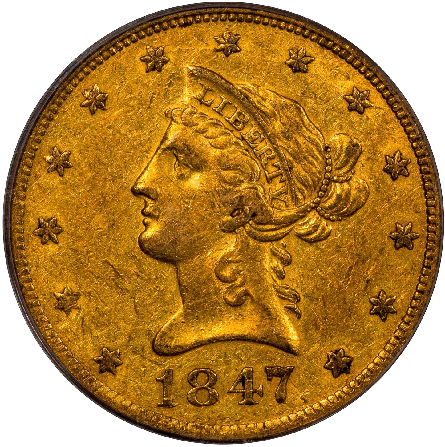 1847-O $10 Liberty Head Eagle XF45 OGH PCGS CAC