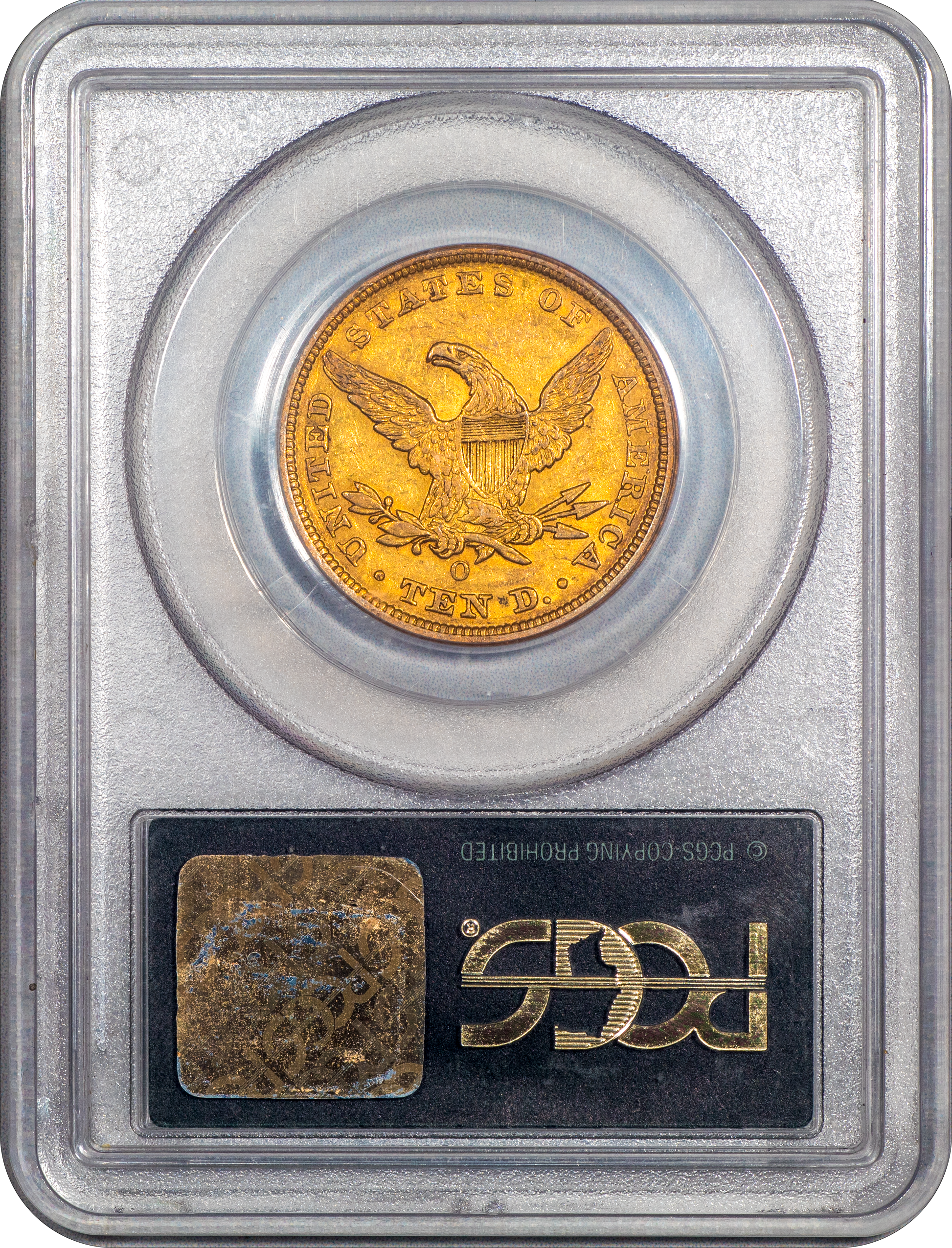 1847-O Liberty Head Eagle $10 XF40 OGH PCGS CAC Reverse Holder