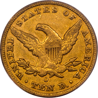 1848-O Liberty Head Eagle $10 XF40 OGH PCGS CAC REVERSE