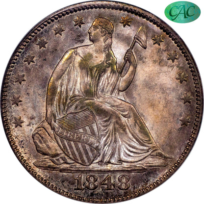 1848 50C MS65 PCGS CAC