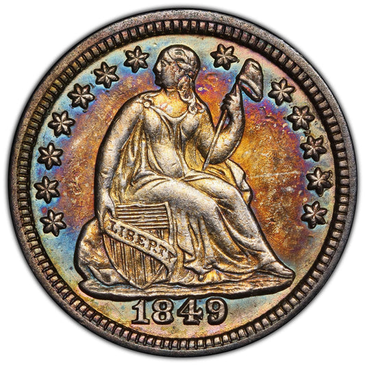 1849/6 H10C 9 Over Widely Placed 6 AU58 PCGS - Paradime Coins | PCGS NGC CACG CAC Rare US Numismatic Coins For Sale