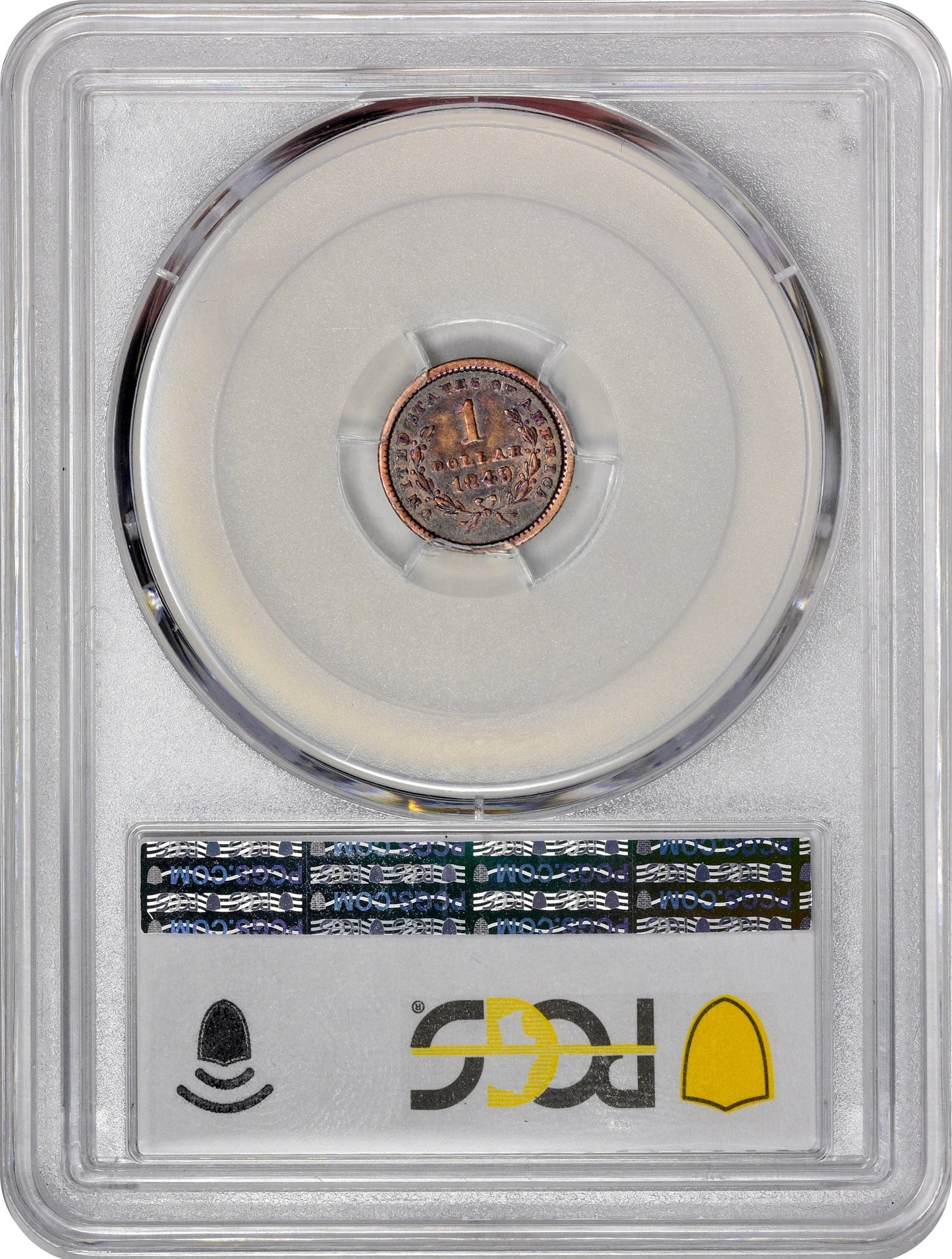 1849 G$1 OPEN WREATH VF35 PCGS CAC