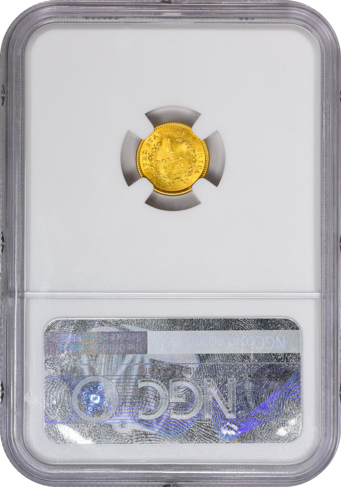 1850 G$1 MS65+ NGC CAC
