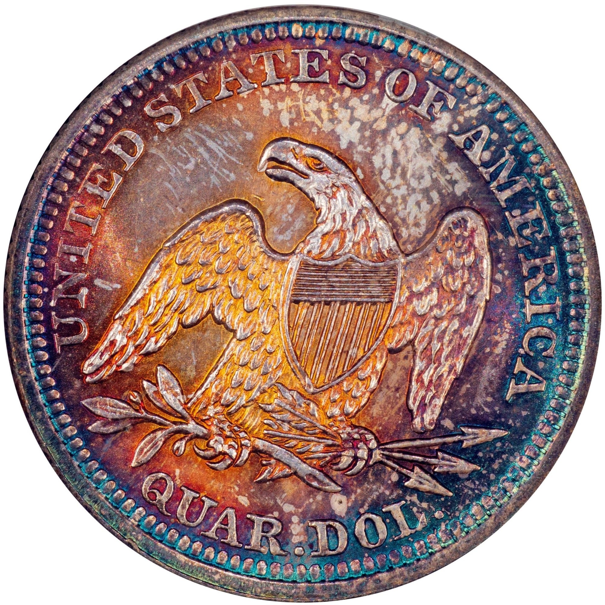 1851 25C MS64 OH NGC CAC REVERSE