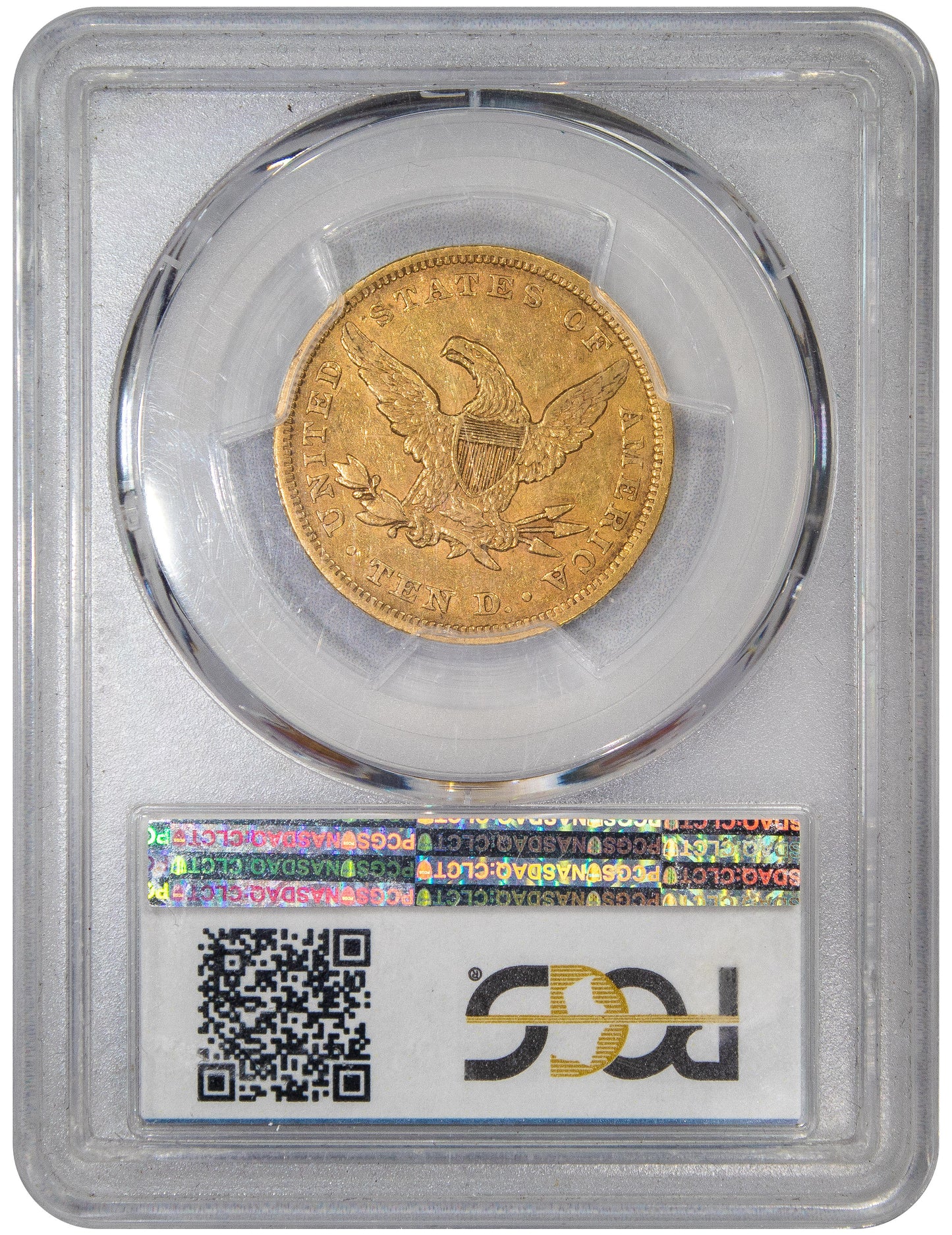 1852 $10 XF45 PCGS CAC REVERSE HOLDER