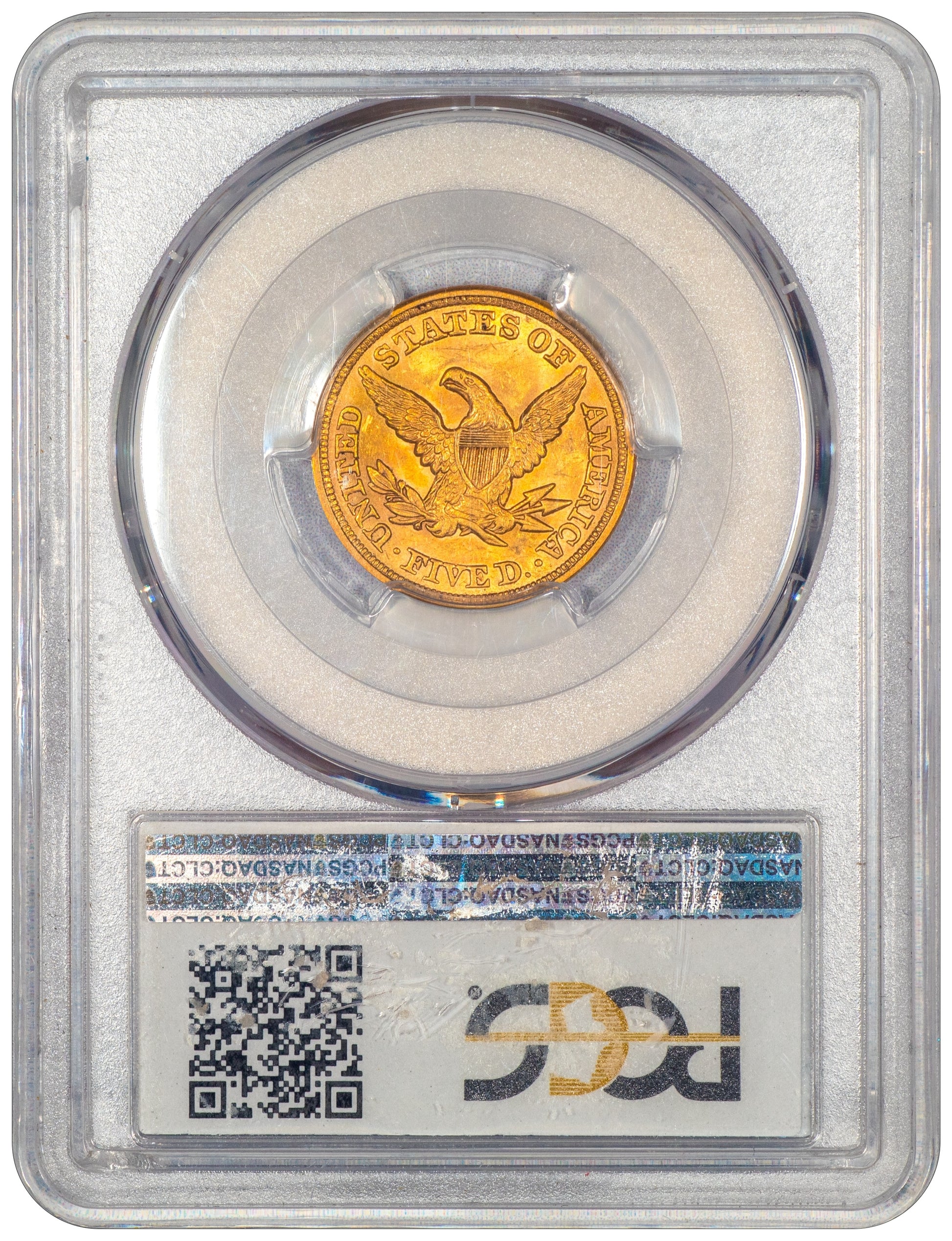 1852 $5 Liberty Head Half Eagle No Motto MS62+ PCGS CAC