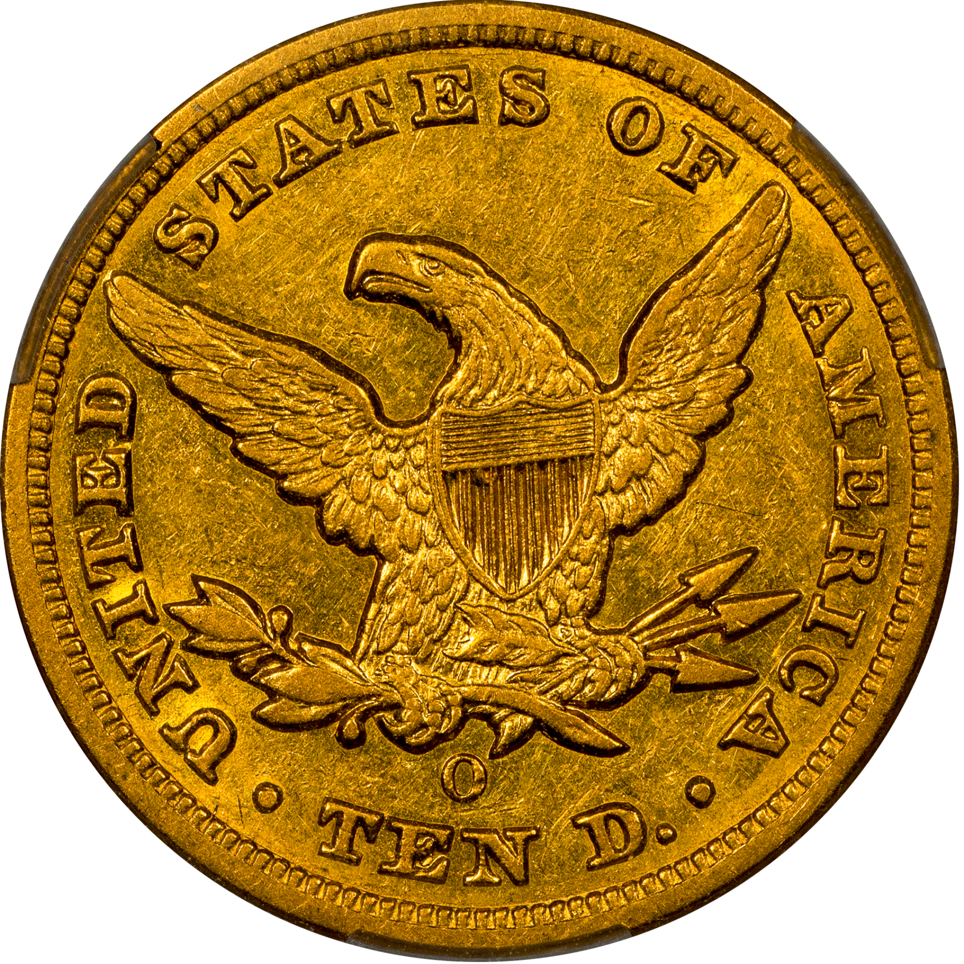 1853-O $10 AU55 CACG EX DOUG WINTER EDITION 