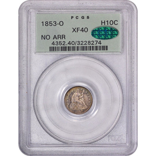 1853-O H10C NO ARROWS XF40 OGH PCGS CAC - Paradime Coins | PCGS NGC CACG CAC Rare US Numismatic Coins For Sale