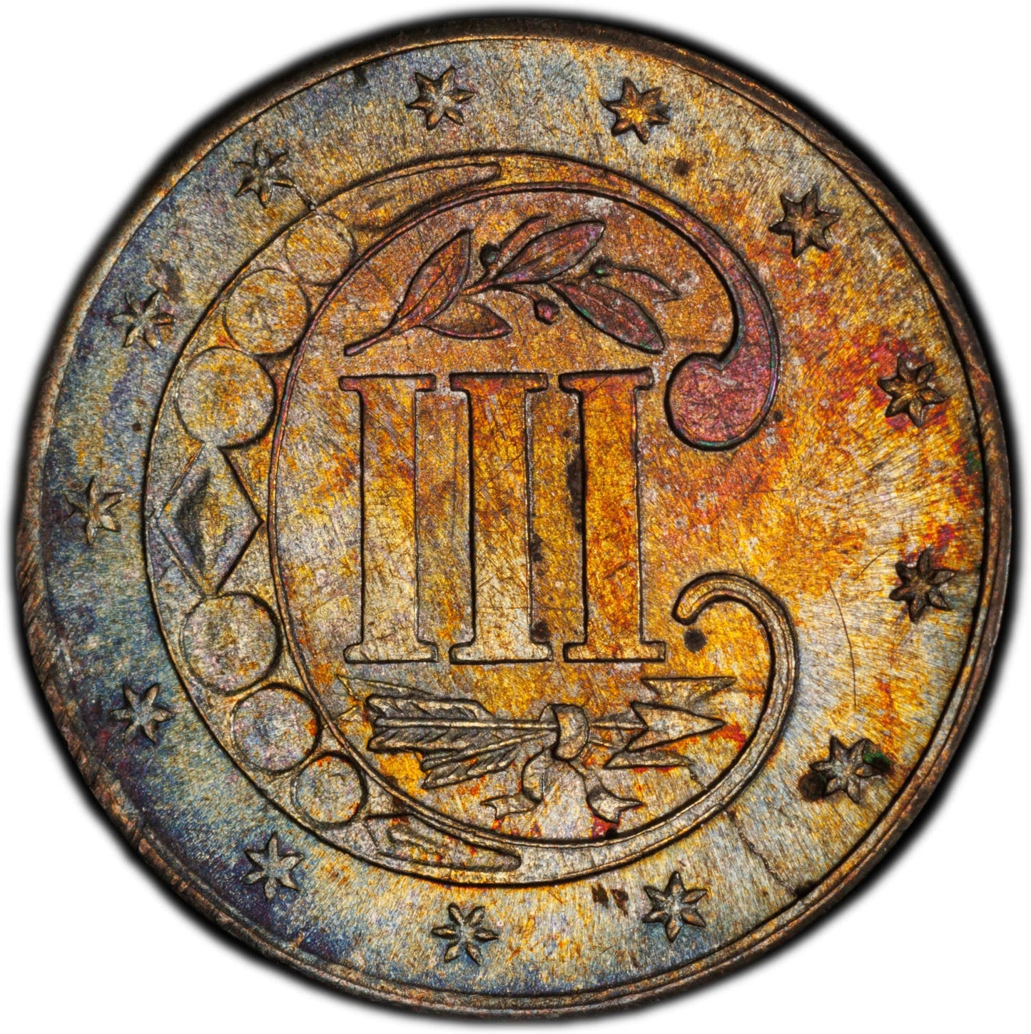 1854 3CS MS67 PCGS CAC 3CS