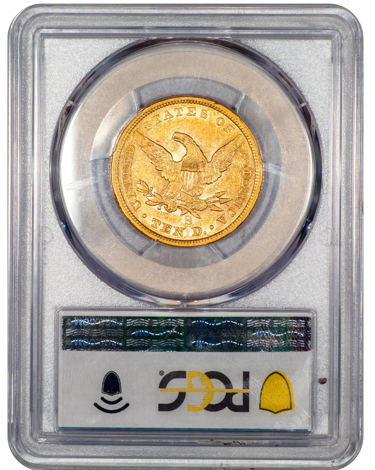 1854-S $10 San Francisco LIBERTY HEAD EAGLE AU50 PCGS CAC