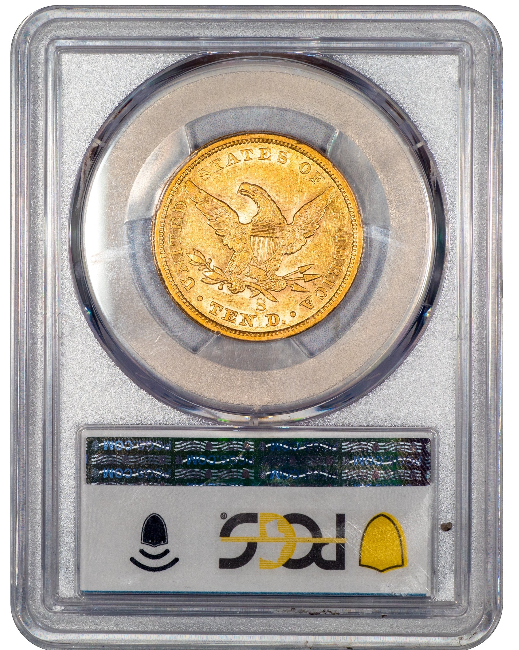 1854-S $10 San Francisco LIBERTY HEAD EAGLE AU50 PCGS CAC