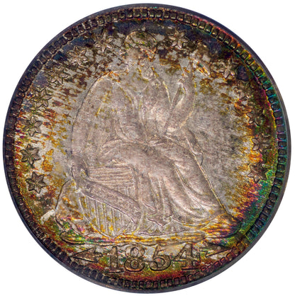 1854 H10C ARROWS MS64 PCGS CAC