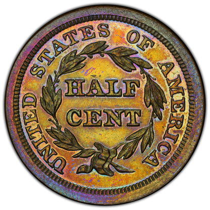 1855 1/2C PR65 BN PCGS REV