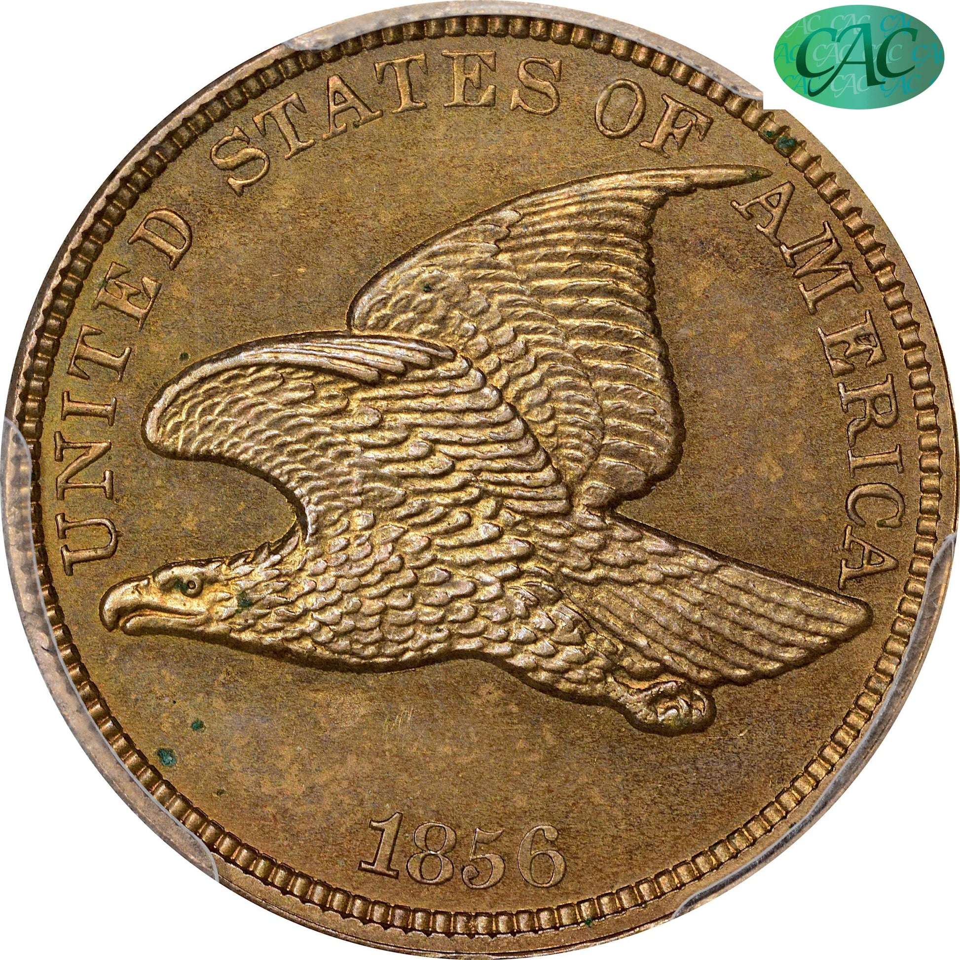 1856 1C FLYING EAGLE S-2 PR64 PCGS CAC EEPS 1C