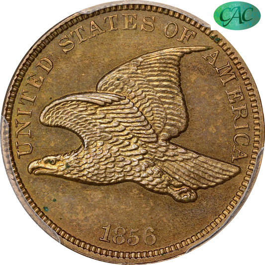 1856 1C FLYING EAGLE S-2 PR64 PCGS CAC EEPS 1C