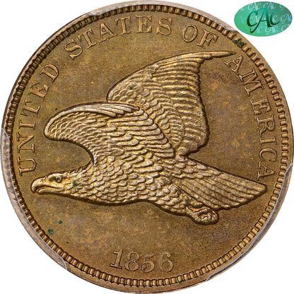 1856 1C FLYING EAGLE S-2 PR64 PCGS CAC EEPS 1C