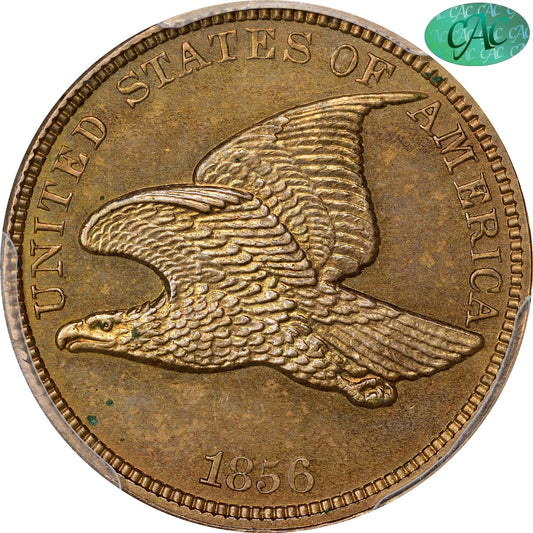 1856 1C FLYING EAGLE S-2 PR64 PCGS CAC EEPS 1C