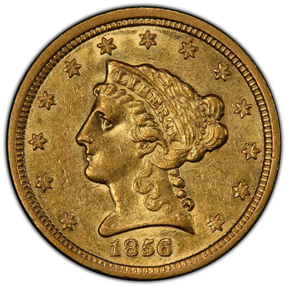 1856-O $2.5 AU58 PCGS