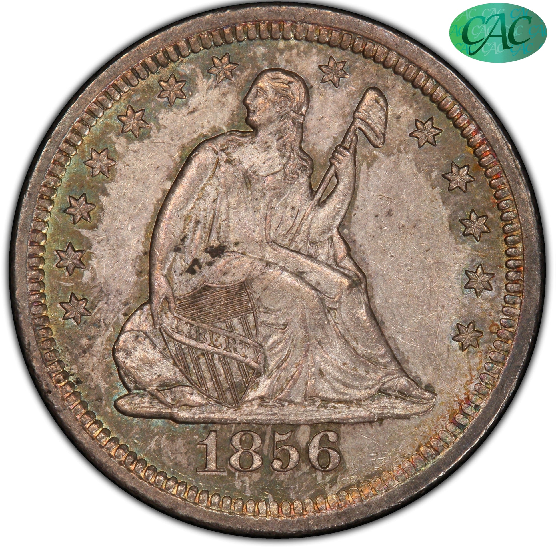 1856-S 25C MS63 PCGS CAC 25C