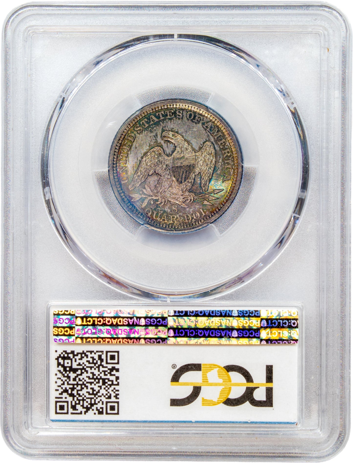 1856-S 25C MS63 PCGS CAC REVERSE HOLDER