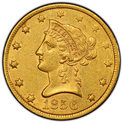 1856 $10 AU50 PCGS