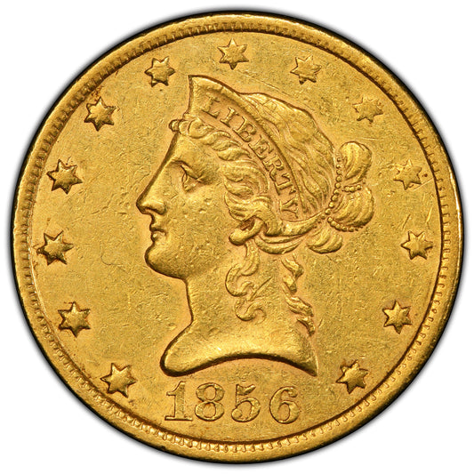 1856 Liberty Head Eagle $10 AU50 PCGS