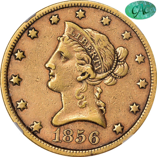 1856 $10 XF45 NGC CAC