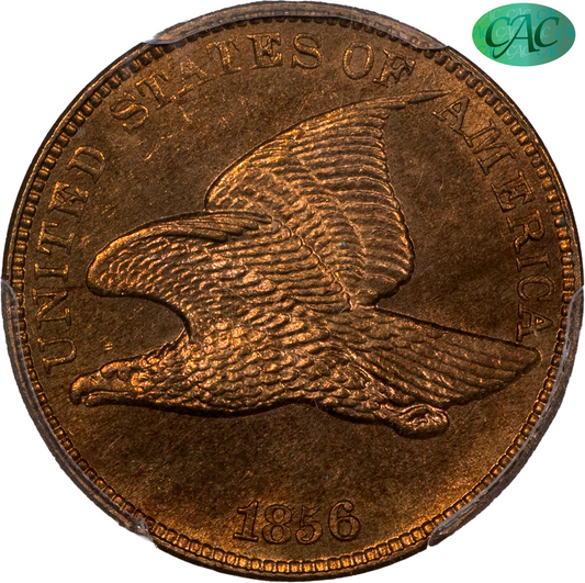 1856 1C FLYING EAGLE PR65 PCGS CAC