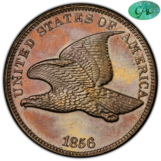 1856 1C FLYING EAGLE S-3 PR64 PCGS CAC EEPS 1C
