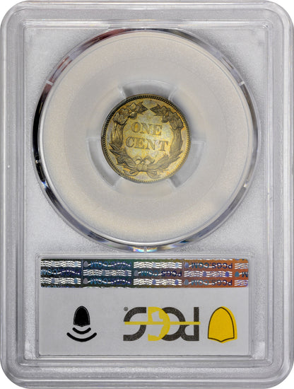 1856 1C FLYING EAGLE S-4 PR63+ PCGS CAC EEPS