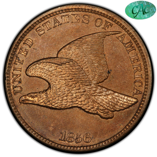 1856 1C FLYING EAGLE S-5 PR65 PCGS CAC EEPS 1C