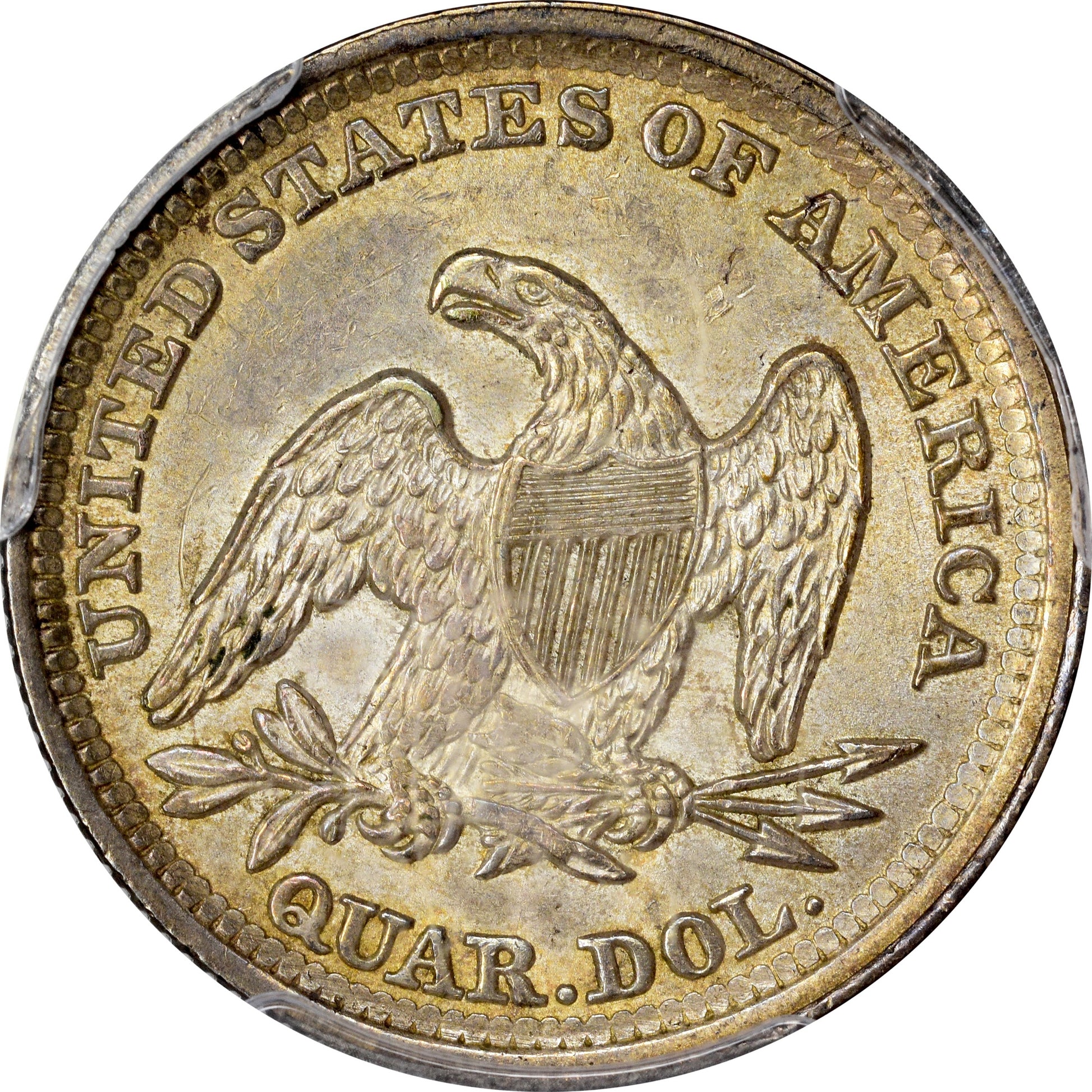 1856 25C AU55 PCGS GOLD CAC REVERSE