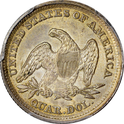 1856 25C AU55 PCGS GOLD CAC REVERSE