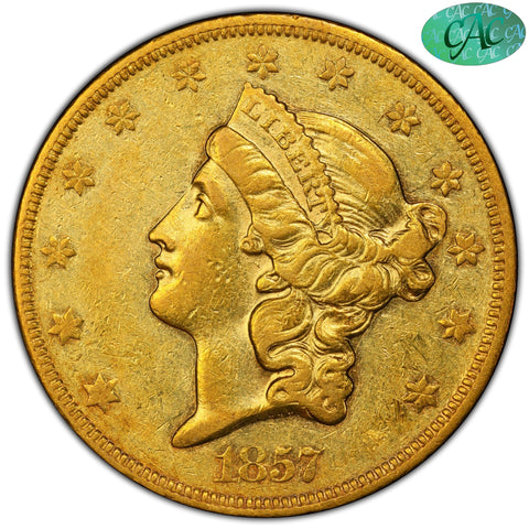 1857-O $20 Xf45 Pcgc Cac