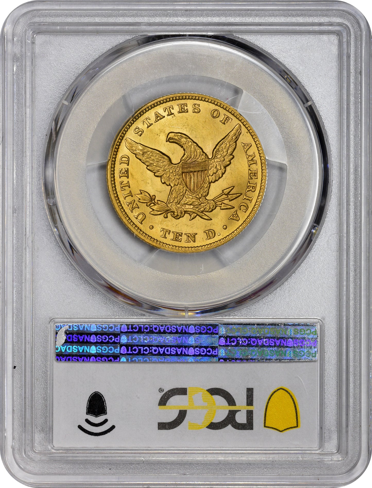 1857 $10 MS61 PCGS