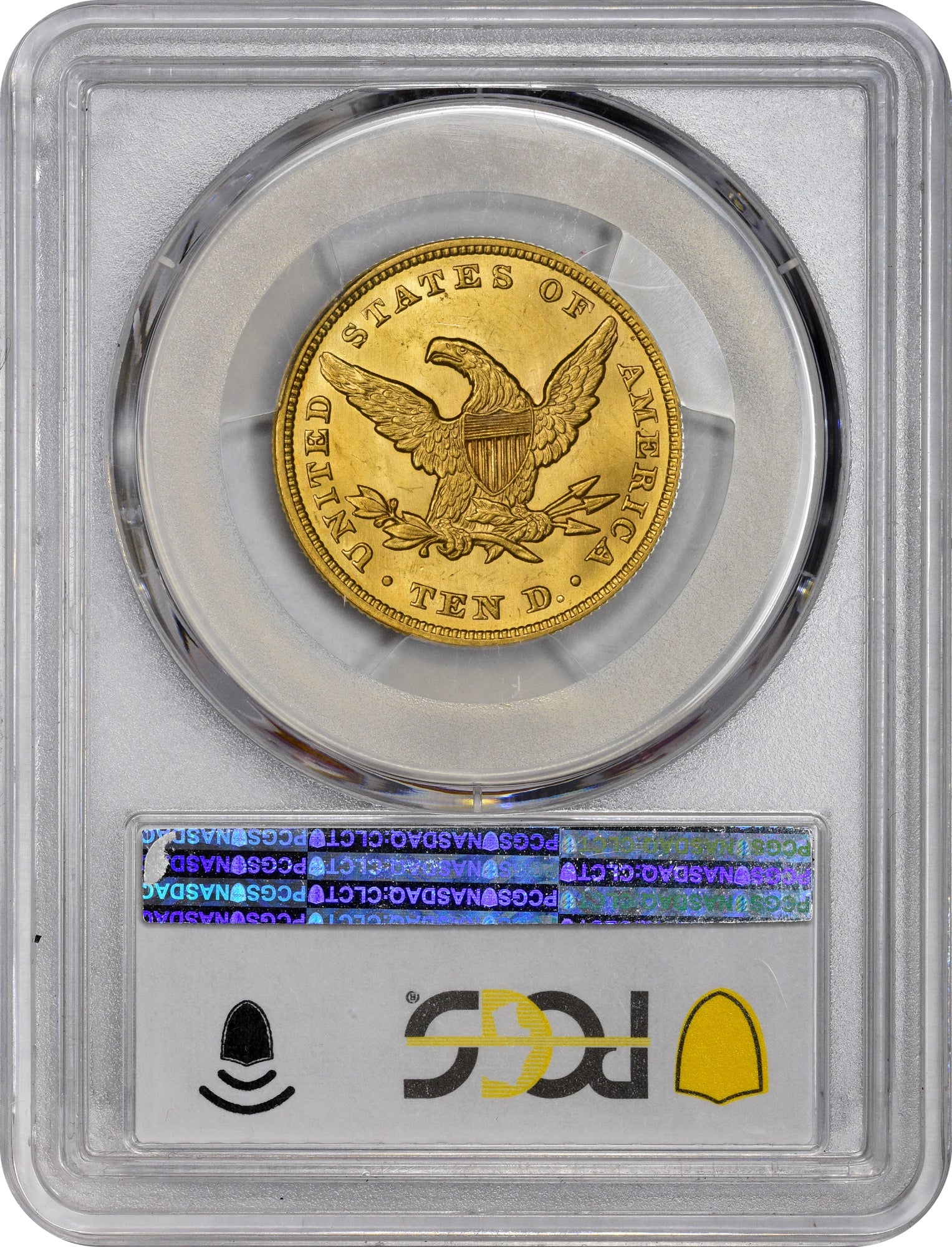 1857 $10 MS61 PCGS