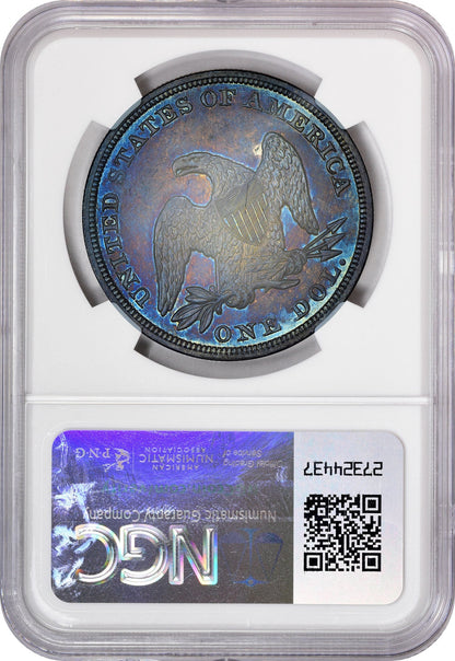 1857 $1 MS64+ NGC CAC REVERSE HOLDER