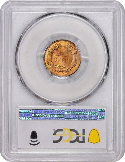 1857 Flying Eagle Cent 1C S-9 DIE CLASH 50C MS65 PCGS CAC EEPS REVERSE HOLDER