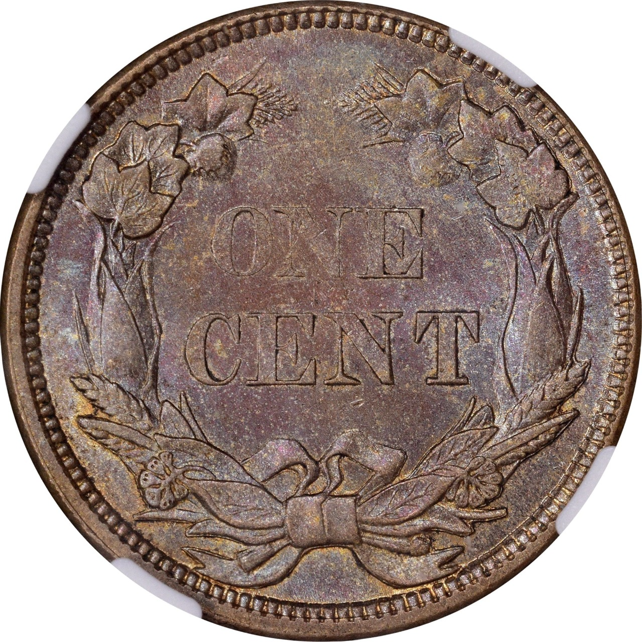 1858 1C SMALL LETTERS MS64 NGC PHOTO SEAL