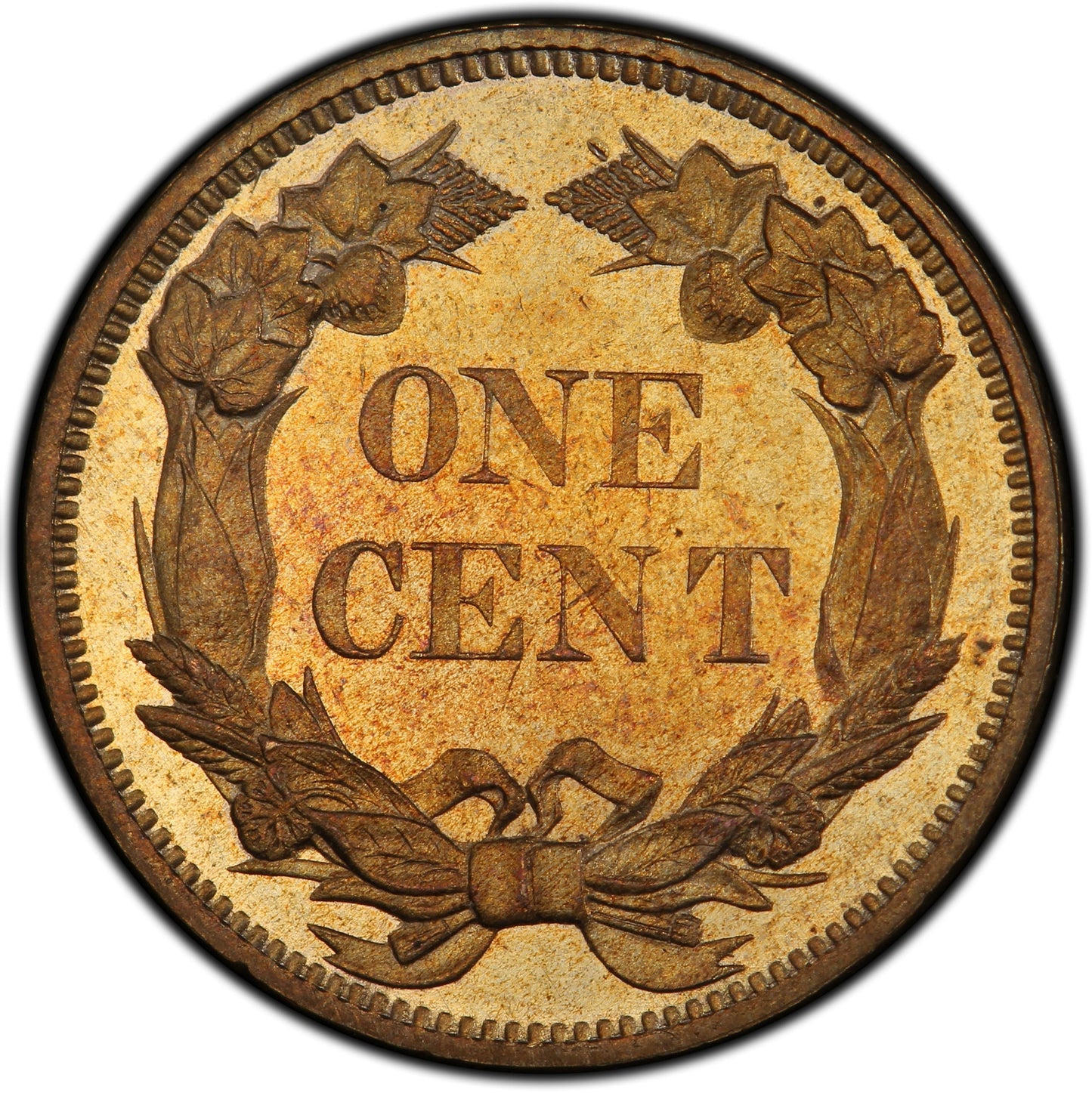 1858 1C SMALL LETTERS PR65 PCGS CAC EEPS
