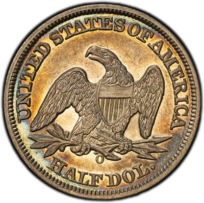1858-O 50C AU58 PCGS CAC 50C