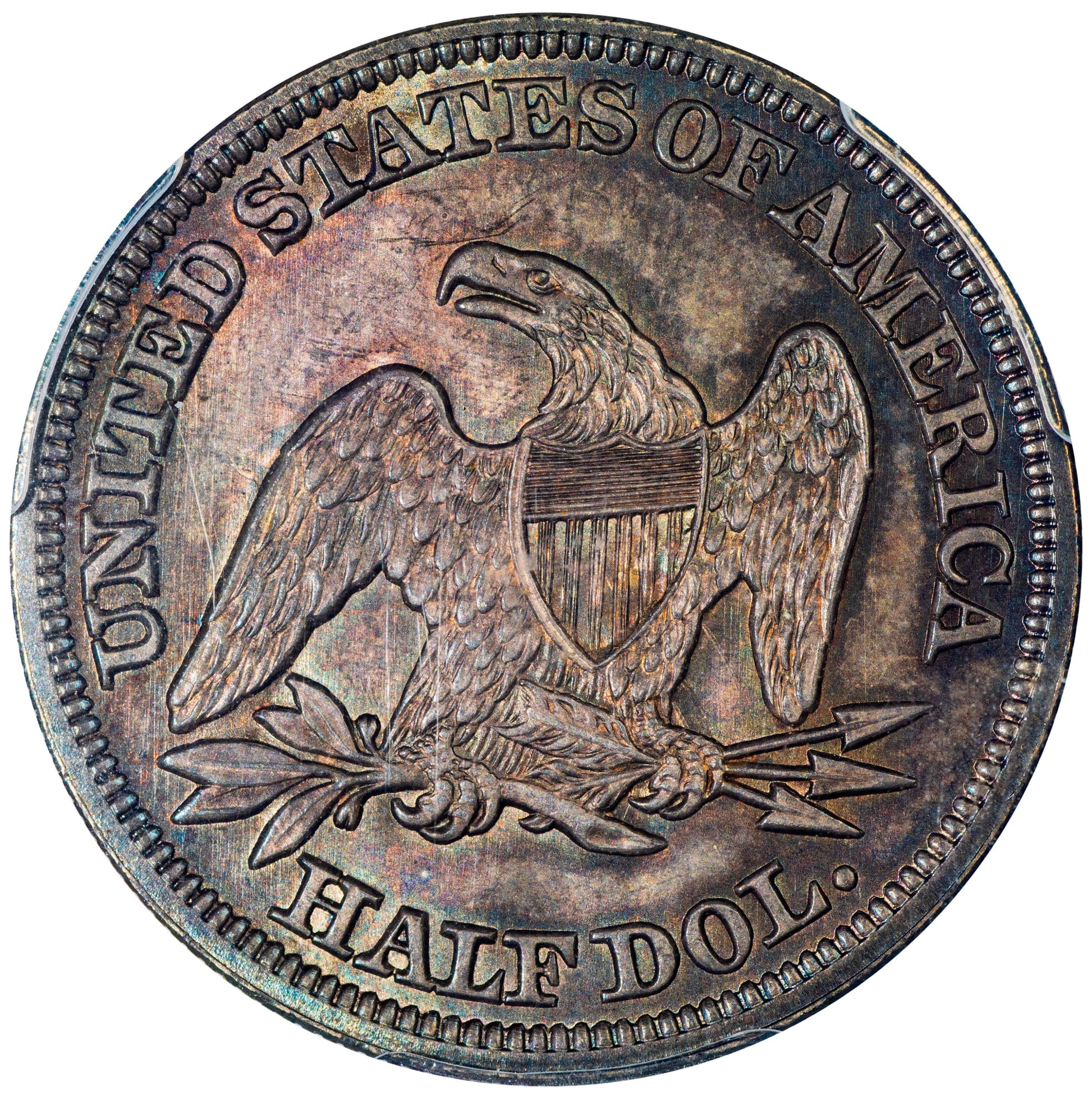 1858 50C MS65 PCGS CAC REVERSE