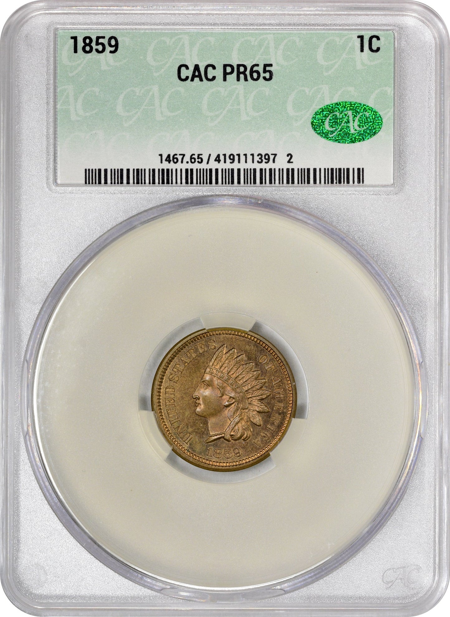 1859 1C Pr65 Cacg