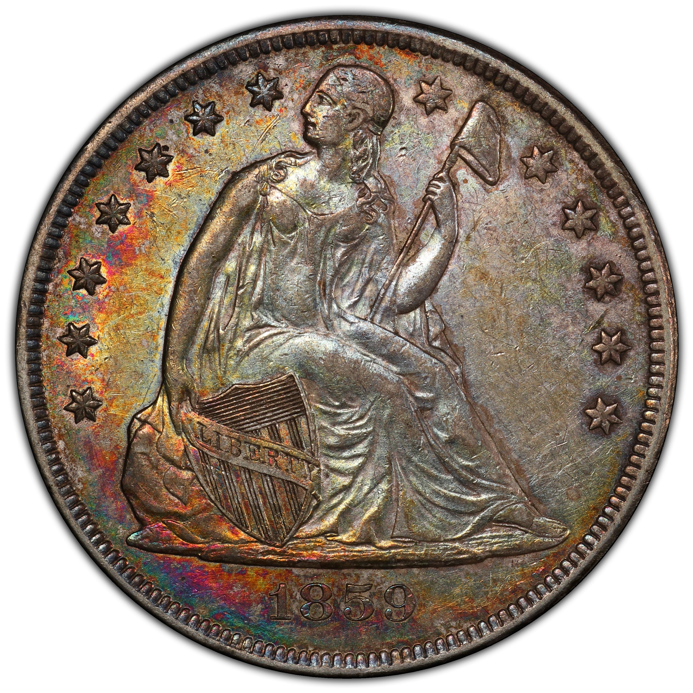 1859-O $1 AU55 PCGS