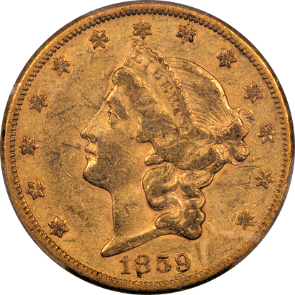 1859-S Liberty Head Double Eagle $20 XF45 PCGS CAC