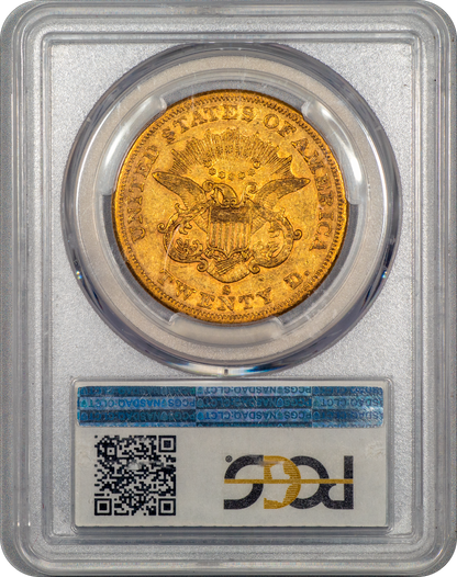 1859-S Liberty Head Double Eagle $20 XF45 PCGS CAC Reverse Holder