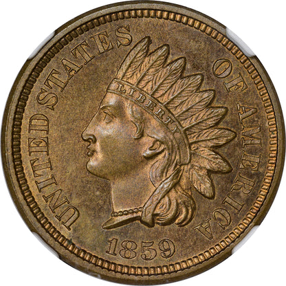 1859 1C PR65 NGC CAC EEPS